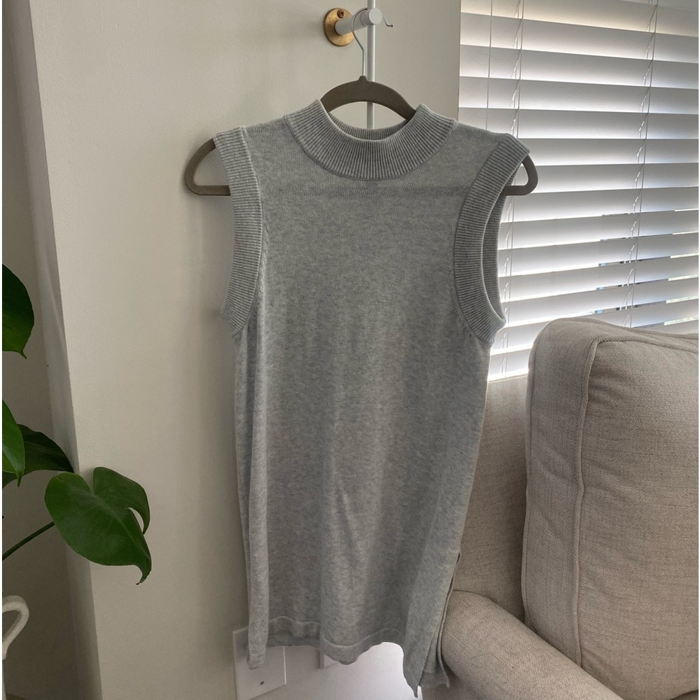 cashmere tunic super soft and sophisticated. It is just a tad bit too big on me.